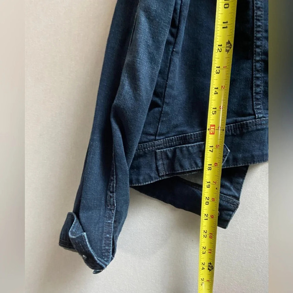 Dish dark denim button jean  jacket Sz M - Picture 9 of 10
